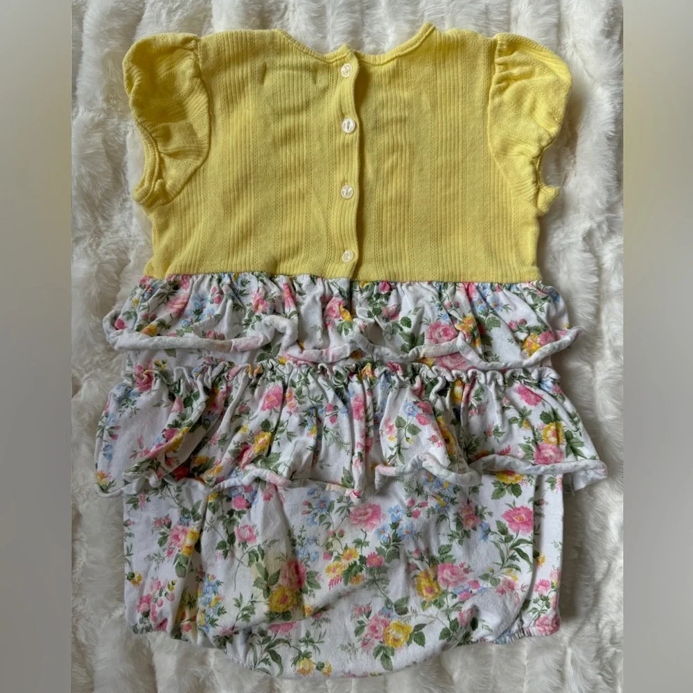 Ralph Lauren Yellow Floral Baby Bubble
